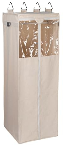 Household Essentials Cedarline Hanging Wardrobe, Heavy-Duty Cotton Canvas, Breathable, Versatile, Natural