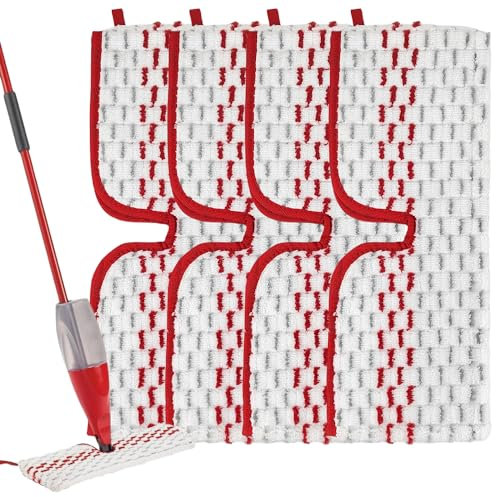 4 Piezas Mopa para Vileda Recambio, 154*392MM Fregona para Vileda Recambio, Recambio Mopa para Vileda O-Cedar, Fregona para Vileda Recambio ProMist MAX Spray (1)