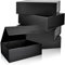 Akamino 5 Pack Black Magnetic Gift Box with Lids, 26x19x8cm Luxury Gift Boxes for Presents,Folded Cardboard Gift Boxes for Birthday, Wedding, Anniversary, Valentines, Christmas, Festivals - Easy Assem