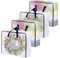 4 Pack Clear Storage Bags with Zip, 75L Moving Bags Clothes Storage Bags Moving Totes Packing Bags for Moving Clothes Bedding Duvet Pillow Blanket Toys Storage Wrapping Paper Storage