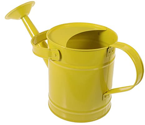 SEWOART Regadera De Jardín Amarilla De 1.5l Herramienta De Jardinería para Interior y Exterior Regadera De Metal Mango Ergonómico y Boquilla Práctica Adecuado para Riego De Plantas y Flores