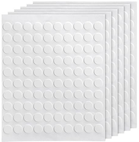 FIXCHORD Double Sided Sticky Dots, 600pcs Clear Acrylic Glue Dots, Waterproof Dot Stickers Adhesive Dots, 10mm Removable Round No Trace Putty for Birthday Party Wedding Christmas Decor Scrapbooking
