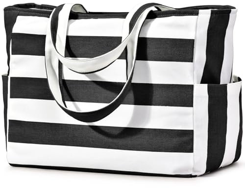 oscaurt Strandtasche XXL Familie Tote Bag Badetasche Shopper Tasche Damen Handtasche Umhängetasche Faltbare Einkaufstasche Sporttasche Saunatasche Geschenke für Frauen