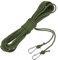 sourcing map 20m Hollow Braided Polypropylene Anchor Rope with Hook, 6mm Nylon Floating Line for Marine Pool Life Boat Anchor Rope, Army Green