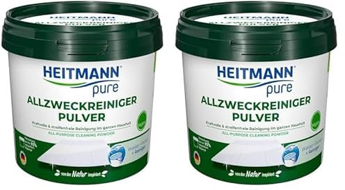 HEITMANN pure Allzweckreiniger Pulver, vegan, ohne Mikroplastik, 300 g (Packung mit 2)