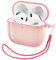 ORNARTO für AirPods 4 Hülle 2024 mit glitzerndem Rosa, halb-transparente AirPods 4 Case mit Lanyard, Schutzhülle AirPods Hülle Generation 4 - Leuchtend Rosa