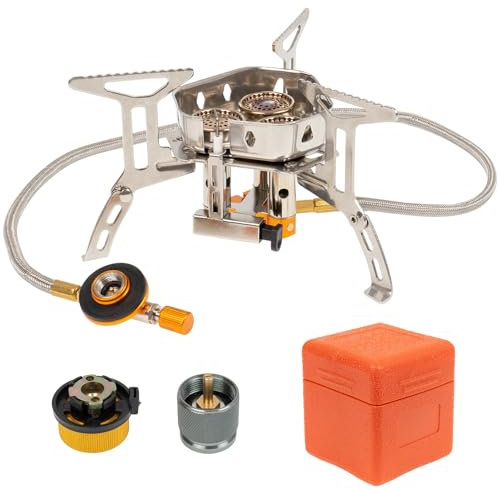 Dyna-Living Campingkocher 5800W,Tragbarer winddichter Camping-Gaskocher Tragebox Gas Camping Kocher für Outdoor Picknick Trekking Wandern