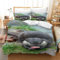 BSYYZQC Bettwäsche 240x220 Otter Bettwäsche-Sets Tier Bettbezug Weiche Atmungsaktiv Mikrofaser mit Reißverschluss und 2 Kissenbezüge 80x80 für Erwachsene Geeignet