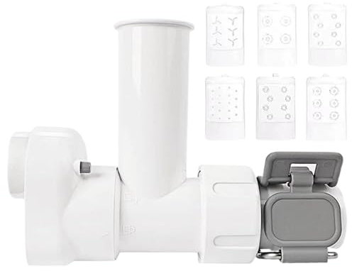 cfpqv Pasta Maker Attachment for Kitchen Aid Stand Mixers with 6 Interchangeable Different Shapes of Pasta and Cleaning Brush Pasta Attachments Egg Cooker Automatic Shut-Off (White, One Size)