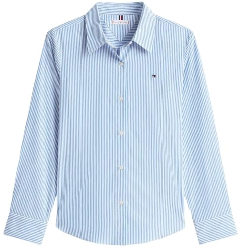 Tommy Hilfiger Damen Hemd Poplin Regular mit Spitzkragen