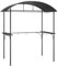 Massbinet Pavillon Grillpavillon mit Seitenregalen Anthrazit 220x115x230 cm Stahl