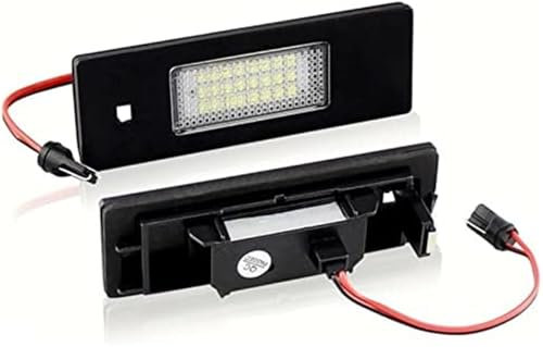 Yurefax 2Pcs LIGHT 24SMD License Number Plate Light, for BMW, 1 Series E81 E87 E87N F20 F21 Car Light Source Car Lamps License Plate Light