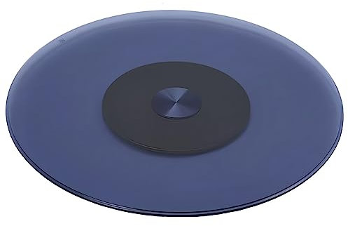DETMOL Plattenspieler-Esstisch,Lazy Susan-Plattenspieler aus gehärtetem Glas,um 360 ° drehbare Servierplatte,Kugellager 60–110 cm (Farbe: 110 cm/43 Zoll)
