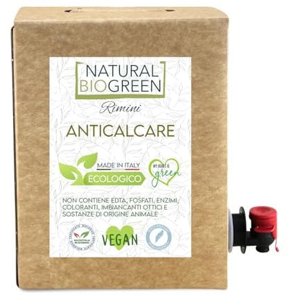 Naturalbiogreen Natürlicher Entkalker, umweltfreundlich, ohne Parfüm, hypoallergen, 3 Liter