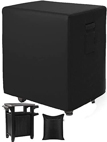 Waterproof Patio Prep Table Cover for 35in/55in Keter Unity XL Outdoor Rolling Kitchen Island & Bar Cart - Durable Grill Accessories Storage Cabinet Protection