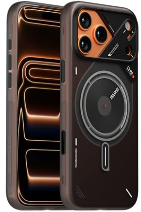 Aulumu A17 Hülle für iPhone 17 Pro Case für MagSafe, Magnetische Kühlende Handyhülle mit Kamerasteuerung, CoolHyper und IMD-Technologie, V2-Touch-Taste, Haltbarkeit Handy Hülle, Transluzent Grau