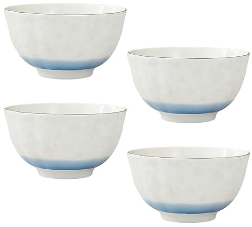 Yebaohond 6 inch Ceramic Bowl, Set of 4, 800ml, Salad Bowl, Lamian Noodles Bowl (Star Ocean)