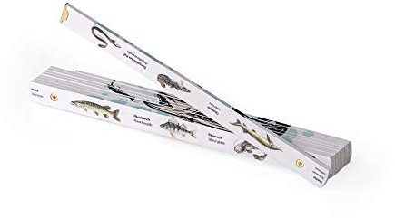 Metrie™ 2m Zollstock Premium | für Angler | Fotodruck mit 30 Süßwasserfischen Innen | Petri Heil! | Typ Block 52