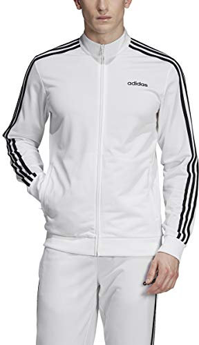adidas Herren Essentials 3-Stripes Tricot Track Jacket Jacke, weiß, Small
