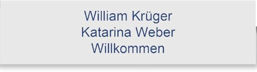 Personalisierte PVC Briefkastenschild mit selbstklebender Rückseite – 10 x 2,5 cm – Lasergravur – 20 Farben verfügbar (Weiß - Blauer Text)