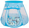 Selonis Baby Spielzelt Mit Plastikbällen Zelt 105X90cm/100 Bälle Plastikkugel Kinder, Blau:Perle-Grau-Transparent-Babyblau-Mint