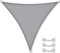 CelinaSun Toldo Vela de Sombra para jardín y balcón Incl. Cuerdas de sujeción Premium PES Poliéster hidrófugo Triángulo 4,6 x 4,6 x 4,6 m Gris Claro