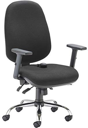 Office Hippo Desk Chair, Ergonomic Office Chair For Home & Office With Adjustable Seat, Back, Arms & Lumbar Pump For Comfort & Support, Computer Chair With Seat Slide - Black