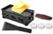 Lancoon Candlelight Ensemble de Mini Spatules à Fromage Anti-Adhésives Avec Poignée en Bois Pliable,KL18 Noir