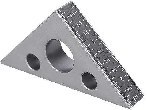 Dreieckslineal 45/90 Grad Zimmermannswinkel Aluminiumlegierung Dreieck Lineal Winkel Lineal 3,7 X 2,7 X 0,6 Zoll Mattes Rechtwinkliges Messgerät Holzbearbeitungswerkzeug