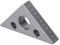 Regla Triangular Regla de Ángulo de Aleación de Aluminio de 45/90 Grados Medidor de Ángulo Recto Esmerilado de 3.7 X 2.7 X 0.6 In Herramienta para Trabajar Madera
