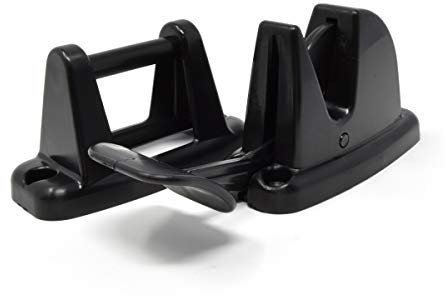 Mystatic BLACK DOOR CLIP FOR STATIC CARAVAN CATCH RETAINER HOLDER DOOR LEVER TOURING BOAT