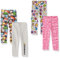 Amazon Essentials Disney | Marvel | Star Wars | Frozen | Princess Leggings Bambine e ragazze, Pacco da 4, Marvel Captain America, 4 anni