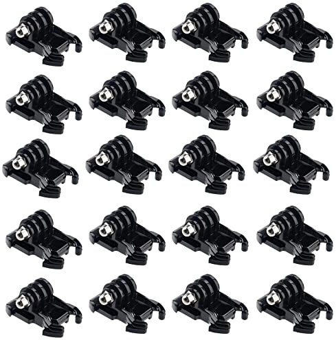 Schnallen-Clip Basic Halterung Schnellverschluss-Schnalle Kamera Halterung Zubehör Rändelschrauben für GoPro Hero 9/8/7 Clip-Grundhalterung mit Schraube Kompatibel für GoPro Action-Kameras 20 Stück