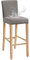 JUNZHE Barhocker-Bezüge, dehnbarer, Abnehmbarer, waschbarer Stuhlbezug für Kurze drehbare Esszimmerstuhl-Rückenlehne Stuhl Barhocker Stuhlhussen (Hellgrau,4er-Set)