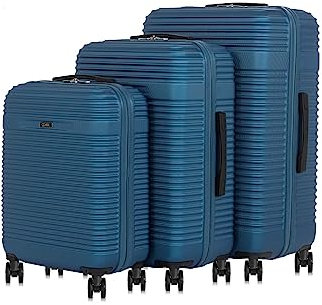 OCHNIK mittelgroßer Koffer | Hartschalenkoffer | Material: ABS | Farbe: Marineblau | Größe: M | Maße: 66x45x26,5cm | Volumen: 66 Liter | 4 Rollen | Hohe Qualität