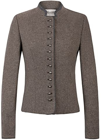 Heimatgwand Elisabeth - Giacca in loden, da donna, modello standard, colore: noce, noce