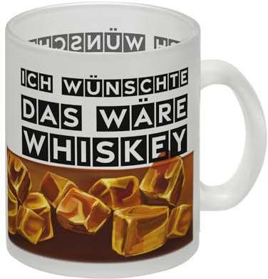 Ich wünschte das wäre Whiskey Kaffeetasse lustige Tasse für Whiskeytrinker Glas Tasse in Whiskeyglas Optik Whisky Glas Tasse Die perfekte Kaffeetasse für alle Whiskeyfans. Die