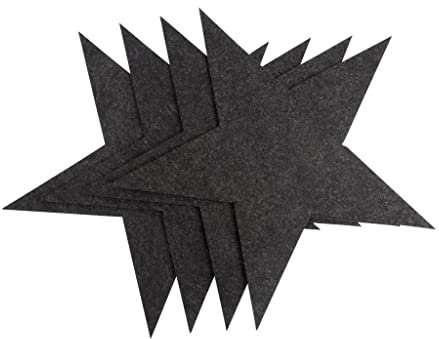4 x Filzsterne Verschiedene Größen und Farben Dekosterne Untersetzer Sterne Filz rot grau Natur 18 cm 28 cm 38 cm (18 cm, Dunkelgrau)