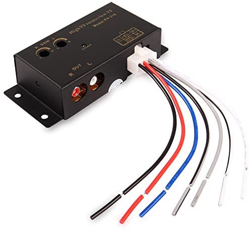 XMSJSIY Car Audio High to Low Converter Adattatore Line Ingresso a RCA Stereo Output Coverter per Auto Subwoofer Amplificatore Stereo -1 pz