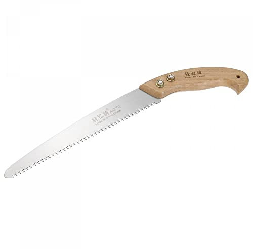 sourcing map 10 Hand Baumsäge Gerade Klinge Holzgriff Dreikant für Gärtnern Baumschnitt