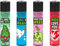 Clipper Feuerzeug 4er Set: (Weed Slogan 11)