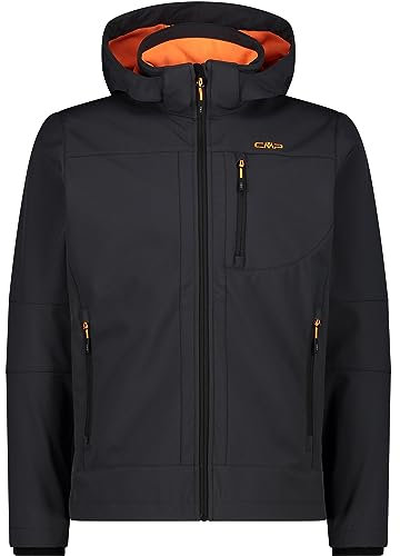 CMP - Herrenjacke mit Kapuze und Reißverschluss, Anthrazit-Flamingo Fluo, 46
