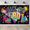 80er Jahre Party Hintergrund Retro Mode Thema Party Hip Hop Rock Punk Musik Tanz Disco Graffiti Hintergrund Photo Booth Wand Banner für Fotografie 80er Jahre Party Aldult Kinder Junggesellenabschied