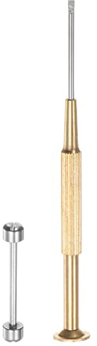 sourcing map 2 1 Uhren Schrauben Rohr Stab 22mm Innen Durchmesser Edelstahl Uhr Riemen Pins mit 2mm Geschlitzt Schraubendreher Silberton