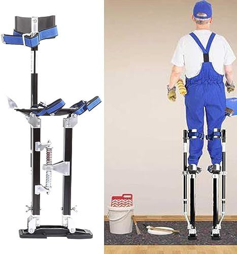 FJAUOQ Malerei Trockenbau Stelzen Arbeits Stelzen Maler Stelzen Aluminium Legierung Hebe Professionelle Verstellbare Riemen Trockenbau Stelzen für Farbe Maler Werkzeug,38 60cm