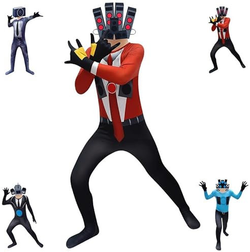 DONY Halloween Kostüm Kinder Junge Mädchen,Karikatur Horrormonster Overall Cosplay Thema Costume Kostüm,Kinderkleider Karneval Maskerade Weihnachten Tag der Toten Fasching Party Halloween