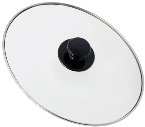 SPARES2GO Complete Oval Glass Lid & Knob Handle compatible with Morphy Richards Slow Cookers (265mm x 215mm)