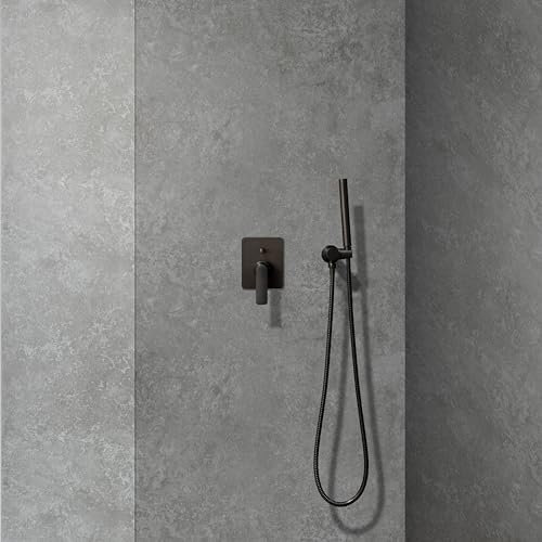 DBS Grey Concrete Matt 1000mm Wide Shower Wall Panel 1m x 2.4m PVC Bathroom Cladding 10mm