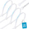 DUNSOO 100 Pièces Serflex, Collier de Serrage Plastique, Câble Professionnelles 300 x 8 mm, Résistant aux UV, Avec une Résistance à la Traction de 70 kg - Blanc