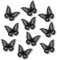 Dimeho 10 Stück Haarklammer Schmetterling, Schmetterling Haarspangen Süße Haarnadel aus Spitze Mini Schmetterling Haarklammern Butterfly Hair Clips Haarstyling Accessoires für Party Festival(Schwarz)